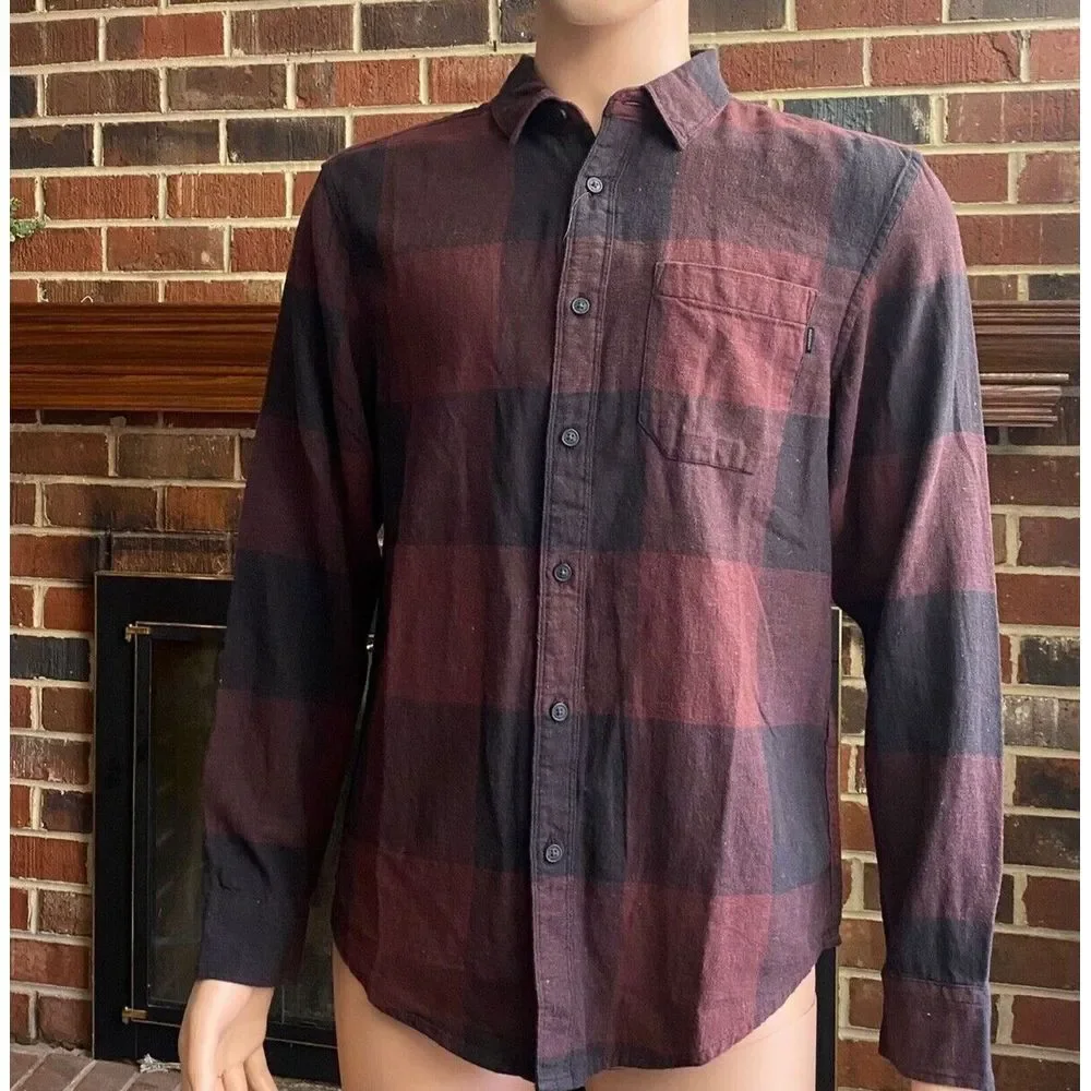 Dockers Men Regular Fit Long Sleeve Casual Shirt Size Small‎ Cotton Pocket New